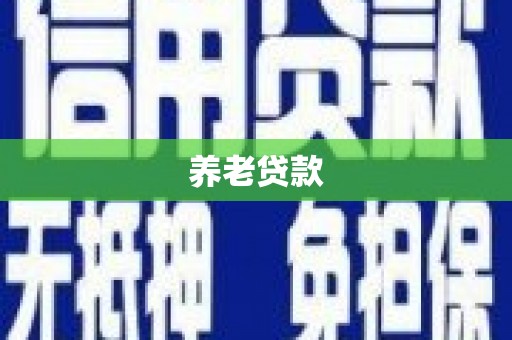 修武养老贷款