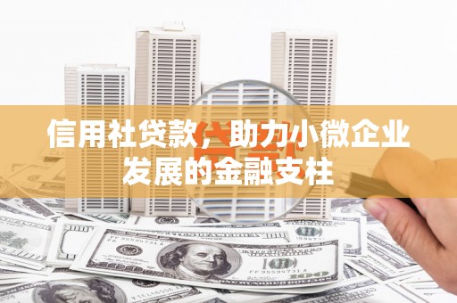 修武信用社贷款，助力小微企业发展的金融支柱