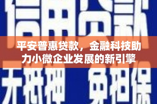 修武平安普惠贷款，金融科技助力小微企业发展的新引擎