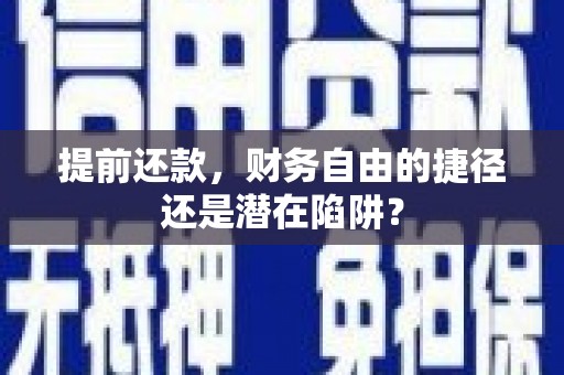 修武提前还款，财务自由的捷径还是潜在陷阱？