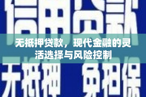 修武无抵押贷款，现代金融的灵活选择与风险控制