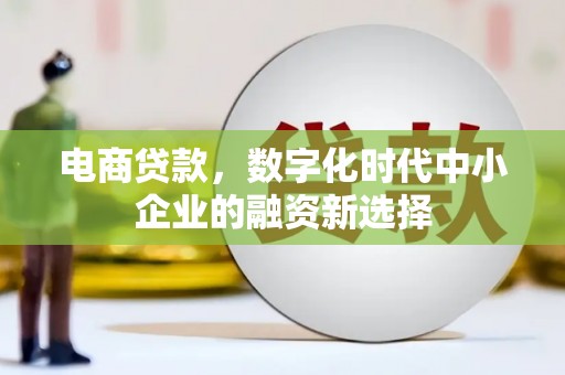 修武电商贷款，数字化时代中小企业的融资新选择