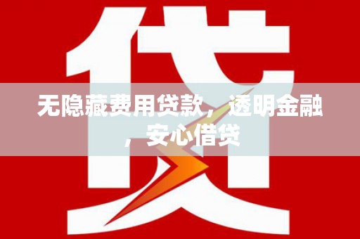 修武无隐藏费用贷款，透明金融，安心借贷