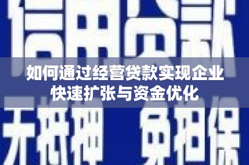 修武如何通过经营贷款实现企业快速扩张与资金优化