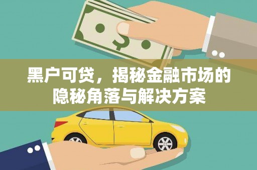 修武黑户可贷，揭秘金融市场的隐秘角落与解决方案