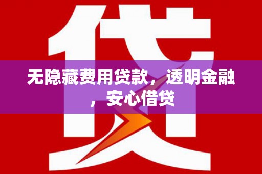 修武无隐藏费用贷款，透明金融，安心借贷