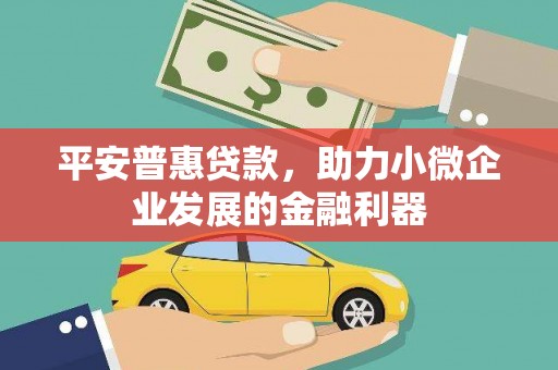 修武平安普惠贷款，助力小微企业发展的金融利器