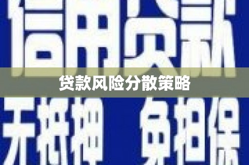 修武贷款风险分散策略
