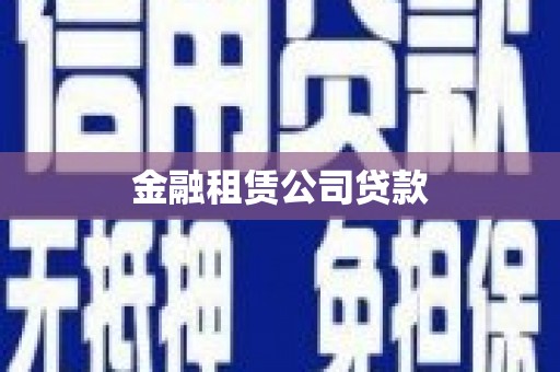 修武金融租赁公司贷款