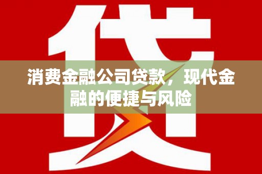 修武消费金融公司贷款，现代金融的便捷与风险